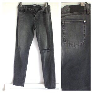 BALDWIN MEN'S SLIM JEANS BLACK MADE IN USA Sz-34